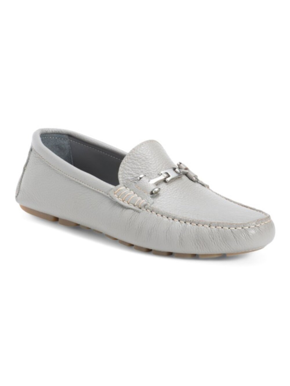 DONALD PLINER Men's Leather Basilio Driver Moccasins With Metal Bit